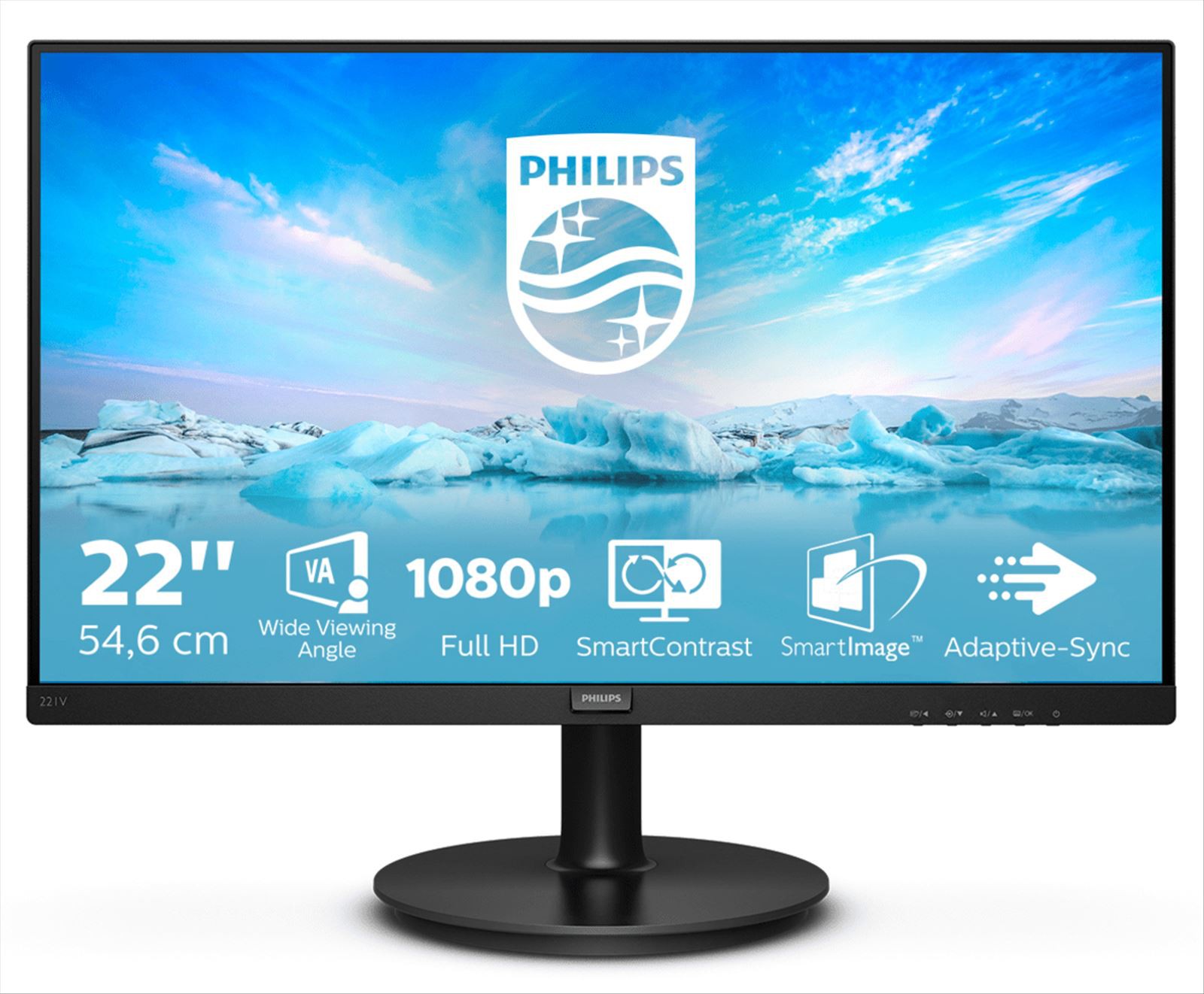 Philips V Line 221V8A/00 LED display 54,6 cm (21.5") 1920 x 1080 Pixel Full HD Nero